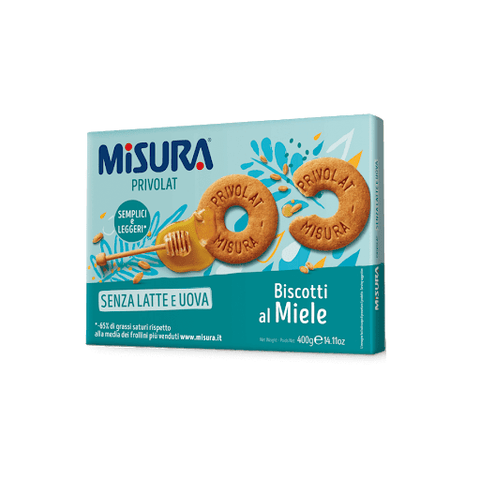 Misura Privolat Biscotti al Miele honey biscuits without milk and eggs 400g - Italian Gourmet UK