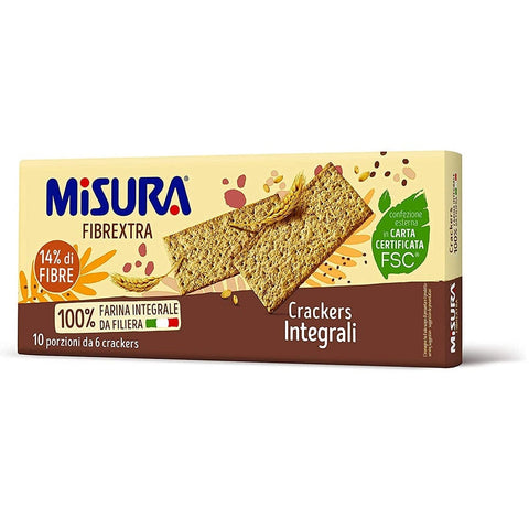 Misura Fibrextra Crackers Integrali Wholemeal Crackers 385g - Italian Gourmet UK