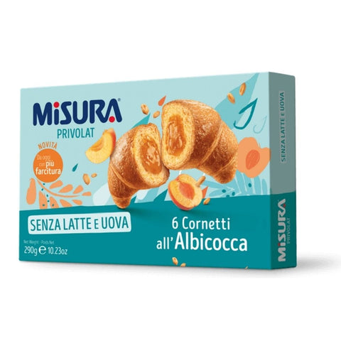Misura Privolat Cornetti all'albicocca Apricot croissants 290g - Italian Gourmet UK