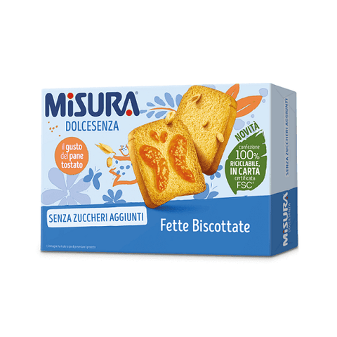 Misura Dolcesenza Fette Biscottate rusks with no added sugar 320g - Italian Gourmet UK