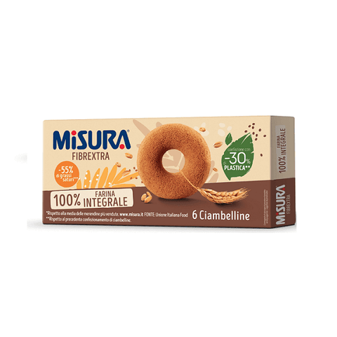 Misura Fibrextra Ciambelline Integrali Whole Grain Donuts 230g - Italian Gourmet UK