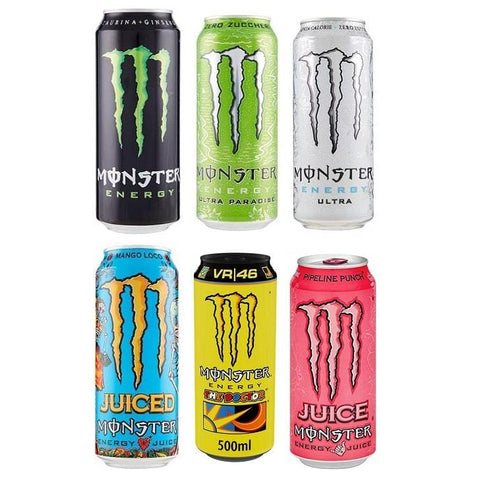 Testpack Monster Energy sport soft drink 6 different flavors (6 x 500ml) - Italian Gourmet UK