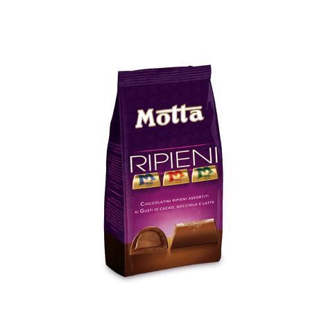 Motta Chocolates Motta Ripieni Different Filled Chocolates with Cocoa, Hazelnut and Milk Flavor 150g