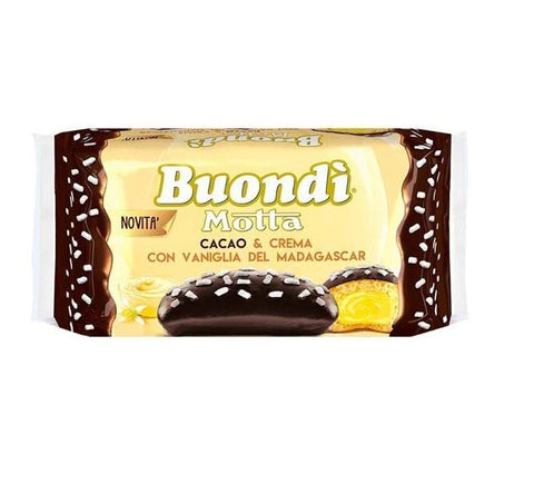 Motta Buondì Cacao e Crema Baked Cake snacks with cocoa and cream and Vanilla from Madagascar 276g - Italian Gourmet UK