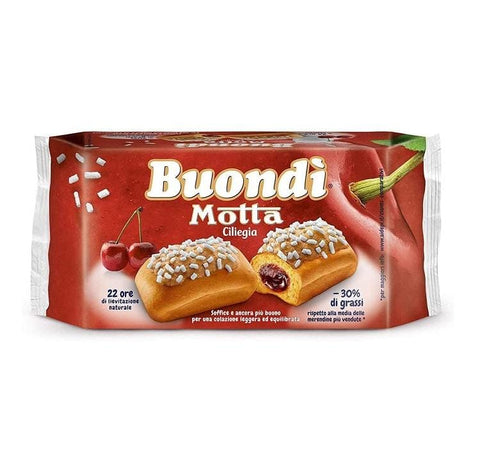Motta Buondì Ciliegia Baked Cake snacks with Cherry 258g - Italian Gourmet UK