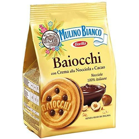Mulino Bianco Baiocchi Hazelnut Cocoa Biscuits 260g - Italian Gourmet UK