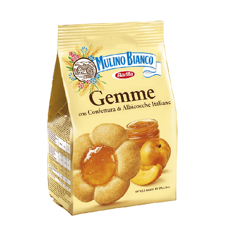Mulino Bianco Gemme Shortbread biscuits with apricot jam (200g) - Italian Gourmet UK