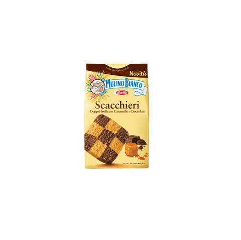 Mulino Bianco Biscuits Mulino Bianco Scacchieri Biscuits Double shortcrust pastry with Caramel and Chocolate 300g