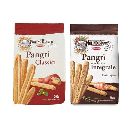 Test pack Mulino bianco grissini Pangrì Classic &amp; Wholemeal breadsticks - Italian Gourmet UK
