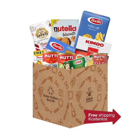 Box Dispensa Italiana Essenziale essential for the pantry 100% Italian products 34 pieces - Italian Gourmet UK