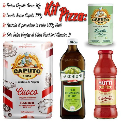 Kit Pizza, Flour Caputo, Yeast Caputo, Tomato Mutti, Oil Farchioni - Italian Gourmet UK