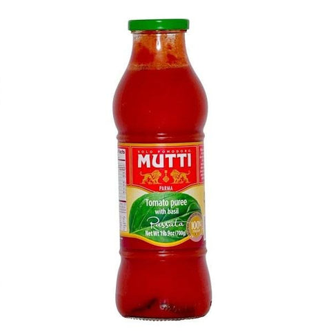 Mutti Passata al basilico Basil puree Tomatoes (700g) - Italian Gourmet UK