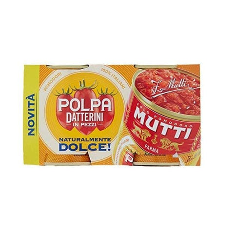 Mutti Polpa di Datterini in pezzi tomatoes 2x300g - Italian Gourmet UK