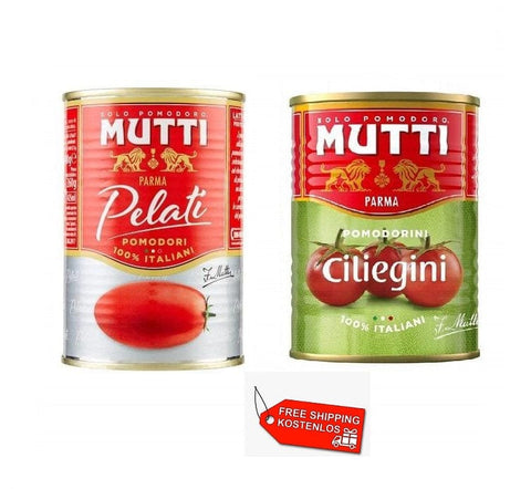 Test pack Mutti Ciliegini & Pelati Cherry & Peeled Tomatoes 48x400g - Italian Gourmet UK