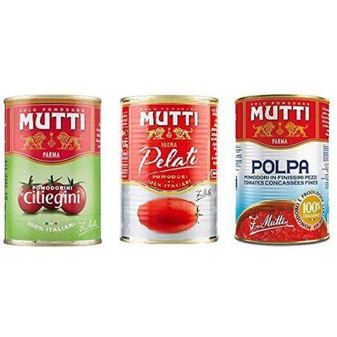 Test pack Mutti peeled cherry tomatoes and tomato paste 3x400g - Italian Gourmet UK