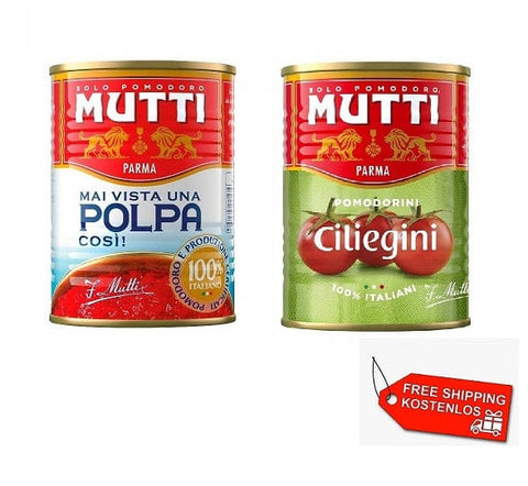 Test pack Mutti Polpa & Ciliegini Cherry & Pulp Tomatoes 48x400g - Italian Gourmet UK