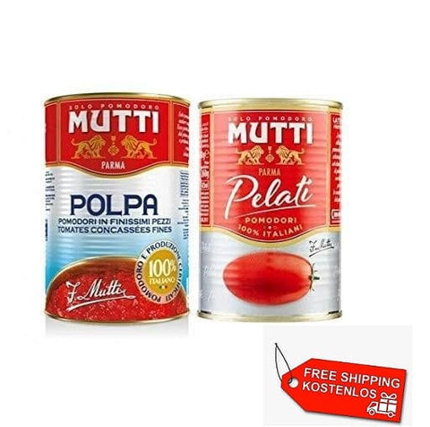 Test pack Mutti Polpa & Pelati Pulp & Peeled Tomatoes 48x400g - Italian Gourmet UK