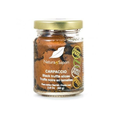 Natura e sapori Carpaccio di Tartufo Nero Black truffle slice (80g) Artisanal production - Italian Gourmet UK