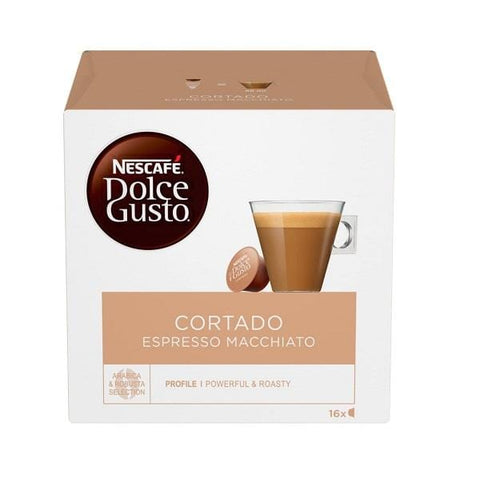 Nescafé Cortado Espresso Macchiato 16 coffee capsules for Dolce Gusto - Italian Gourmet UK