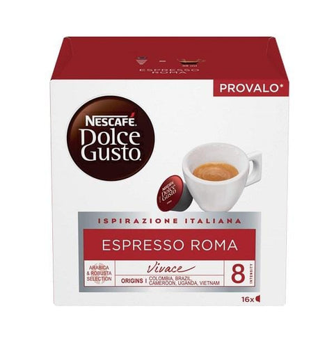 Nescafé Espresso Roma 16 coffee capsules for Dolce Gusto - Italian Gourmet UK