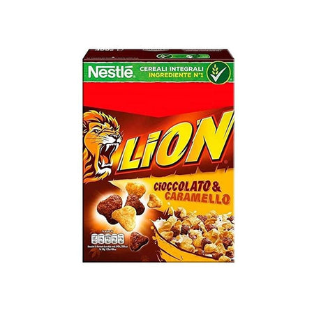 Nestlé Lion Cereali Integrali Whole Grain Cereals with Chocolate and Caramel 400g - Italian Gourmet UK