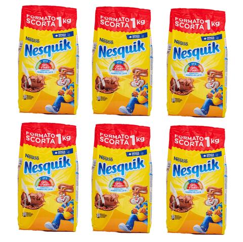 Nestlè Soluble preparation 6x1kg Nestlé Nesquik Preparato Solubile per Bevande al Cacao Soluble Preparation for Cocoa Drinks 1Kg 7613036363945