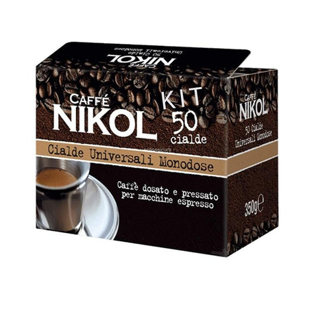 Nikol Kit Cialde Universali Universal Coffee Single-dose pods box 50 Pods - Italian Gourmet UK