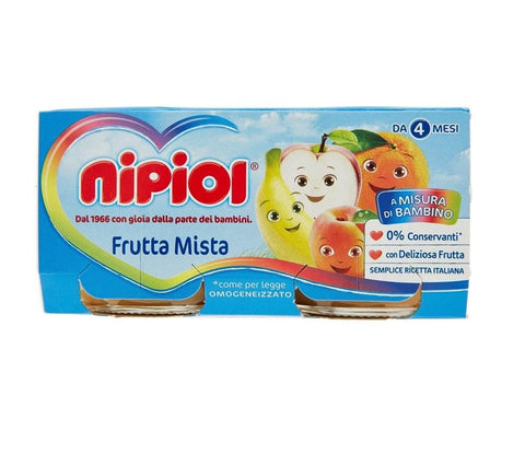 Nipiol Frutta Mista gluten-free Mixed fruit Homogenized from 4 months 160g - Italian Gourmet UK