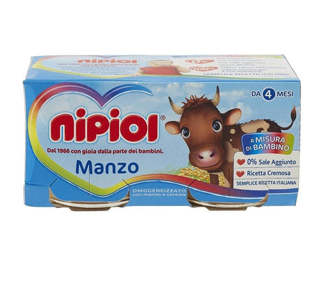Nipiol Manzo gluten-free Beef Homogenized from 4 months 160g - Italian Gourmet UK