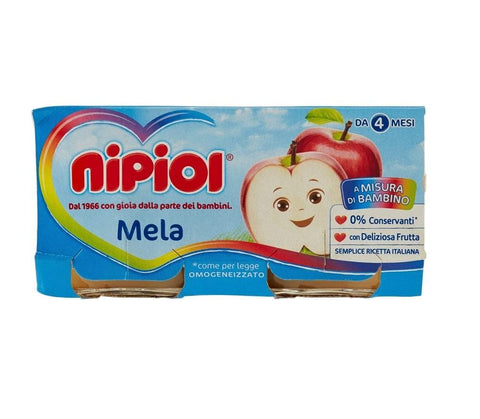 Nipiol Mela gluten-free apple homogenized from 4 months 160g - Italian Gourmet UK