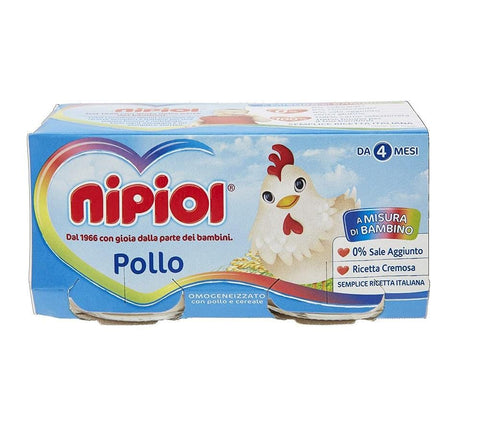 Nipiol Pollo gluten-free Chicken Homogenized from 4 months 160g - Italian Gourmet UK
