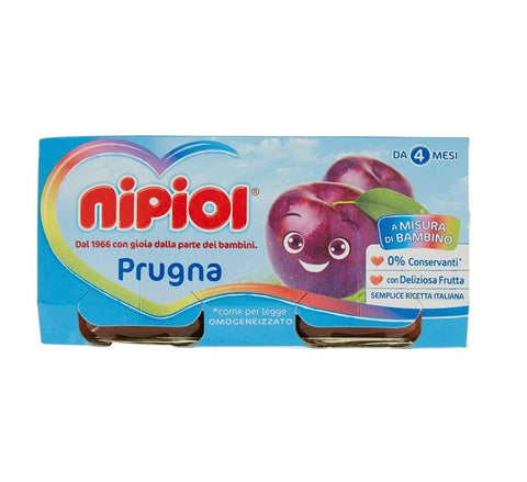 Nipiol Prugna gluten-free Plum Homogenized from 4 months 160g - Italian Gourmet UK