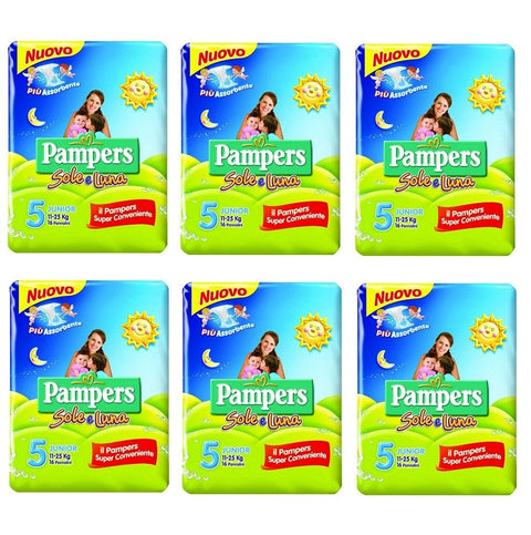 Pampers Pannolini Sole e Luna Junior 11-25Kg 16 Diapers - Italian Gourmet UK