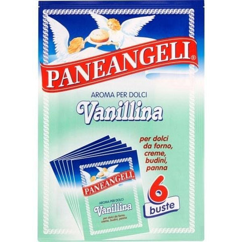 Paneangeli Vanillina Aroma per Dolci Pure Vanillina Sachets (6x0.5g) - Italian Gourmet UK