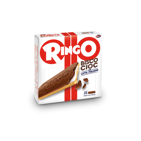 Pavesi Biscuits Pavesi Ringo Bisco Cioc Latte Biscuit and Milk Chocolate Bar filled with Milk Cream ( 6 x 27g ) 162g