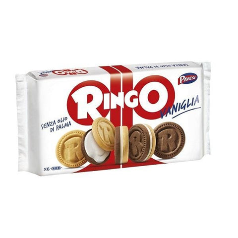 Ringo Famiglia Vaniglia Vanilla biscuits 6 snack (330g) - Italian Gourmet UK