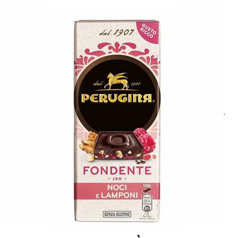 Perugina Cioccolato Fondente con Noci e Lamponi Dark Chocolate with Raspberries and Hazelnuts (120g) - Italian Gourmet UK