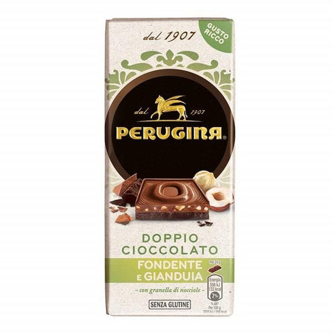 Perugina tavoletta fondente Gianduia e nocciole dark chocolate bar with Gianduia and hazelnuts (120g) - Italian Gourmet UK
