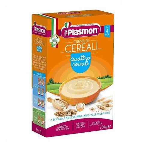 Plasmon Crema ai 4 Cereali Grain Cream 230g from 4 months - Italian Gourmet UK
