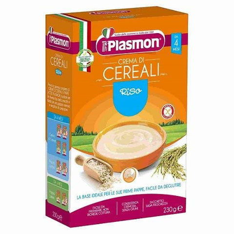 Plasmon Crema di Cereali Riso Grain Cream Rice 230g from 4 months - Italian Gourmet UK
