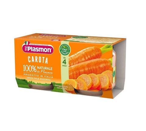 Plasmon Carota Homogenized Carrot from 4 Months 2x80g - Italian Gourmet UK
