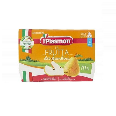 Plasmon La Frutta dei Bambini Pera Birne ( 4 x 100g ) ab 4 Monaten - Italian Gourmet UK