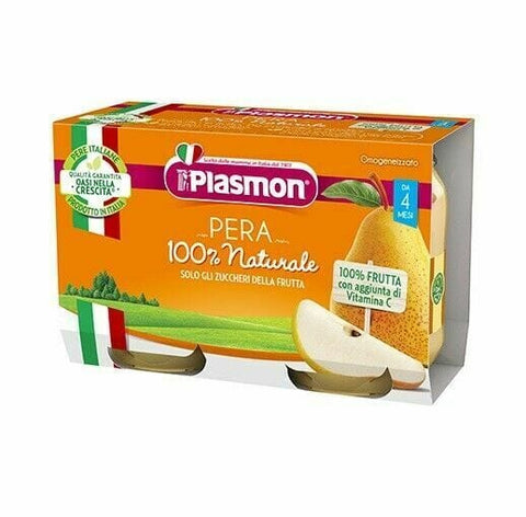 Plasmon Pera homogenized Pear 2x104g - Italian Gourmet UK