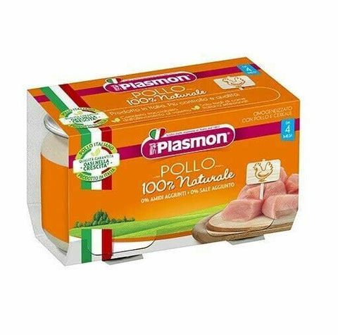 Plasmon Pollo homogenized Chicken Meal puree 2x80g - Italian Gourmet UK
