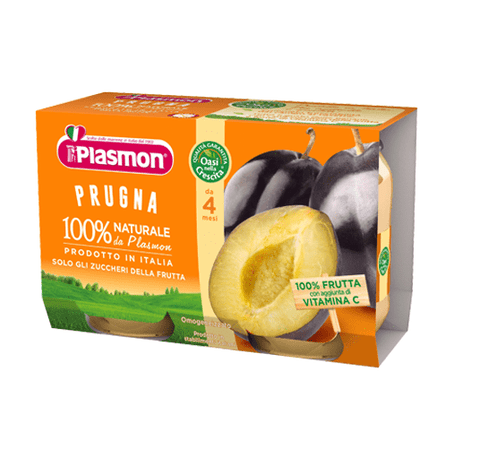 PLASMON Prugna Plum 2x104g - Italian Gourmet UK