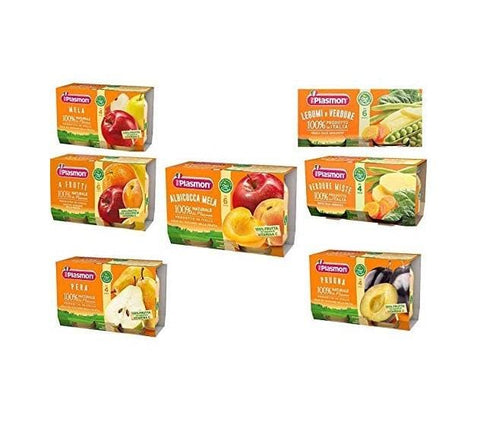 Test package Plasmon homogenized fruit and vegetables 8x80g 6x104g - Italian Gourmet UK