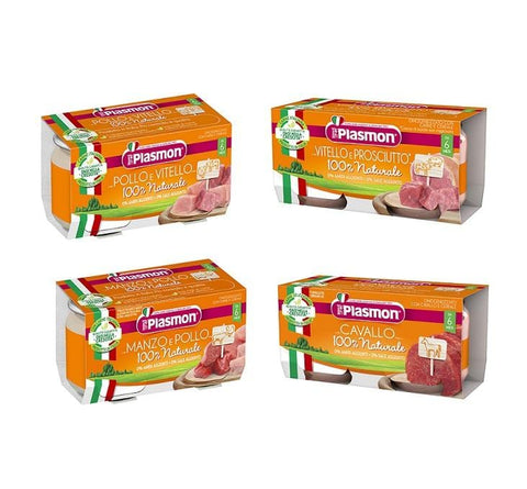 Test package Plasmon homogenized with meat Baby food from 6 months 8x80g - Italian Gourmet UK