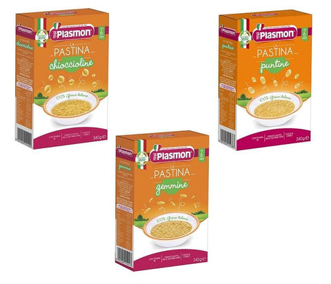Test package Plasmon La Pastina baby food noodles from 6 months 3x340g - Italian Gourmet UK