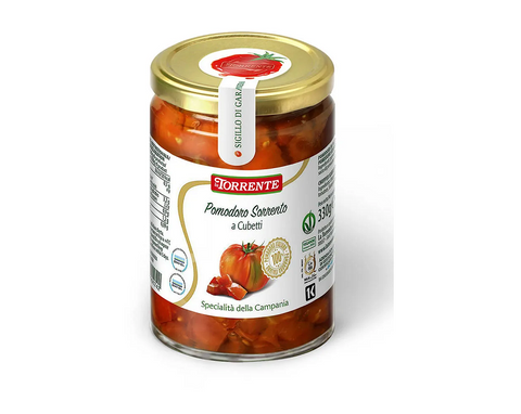 La Torrente Pomodori Sorrento a cubetti -Diced Sorrento tomatoes 330gr