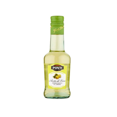 Ponti Aceto di Vino al Limone Lemon Taste Wine Vinegar 250ml - Italian Gourmet UK